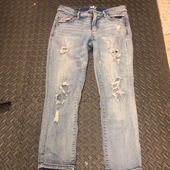 Garage high waist cropped ripped jeans - Picture 1 of 4